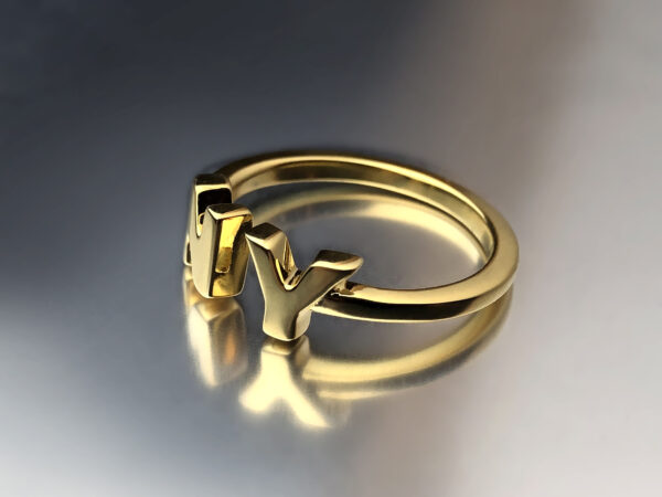 State Ring - Size 6.5 Gold Plated - Image 5