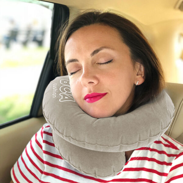 Boa Cushion Travel Neck Pillow/ Gray - Image 3