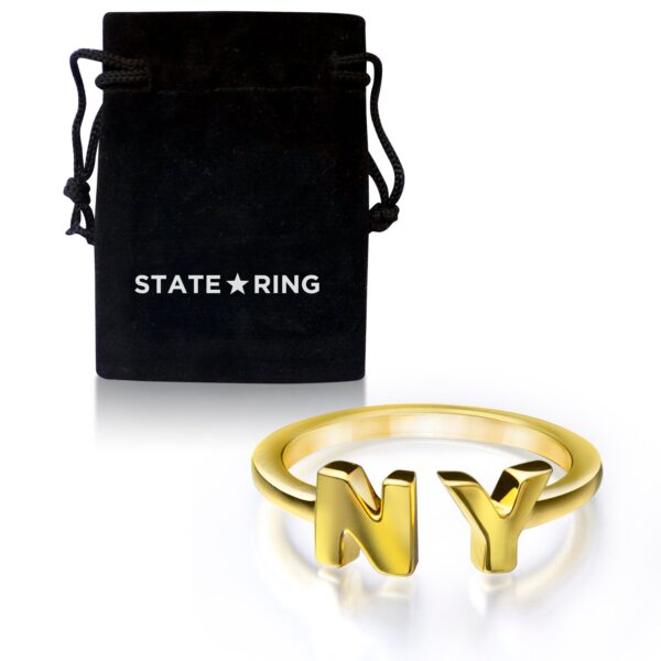 State Ring - Size 6 Gold Plated - Image 6