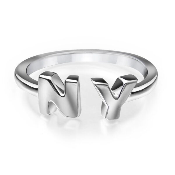 State Ring - Size 6 Silver Plated - Image 3