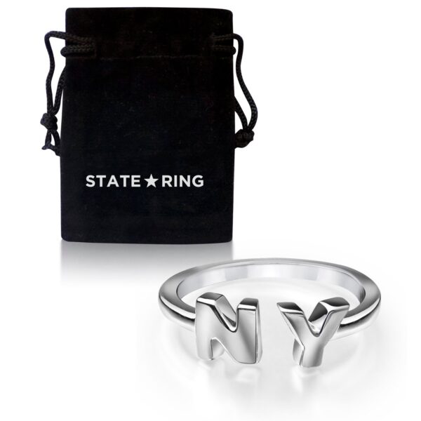 State Ring - Size 6 Silver Plated - Image 6